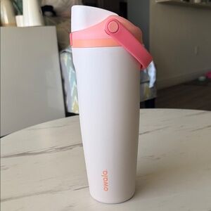 Owalo Pink and White Water Bottle